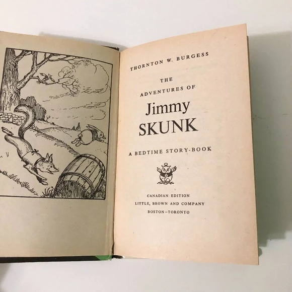 Vtg  The Adventures of Jimmy Skunk Thornton Burgess Bedtime Story Book - Picture 11 of 16